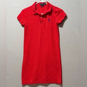 Polo Ralph Lauren Women’s Dress The Mesh Mini POLO Collared Size XS Red Classic